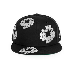 New Denim Tears x New Era Cotton Wreath 59/50 Fitted Hat Black 7 1/2